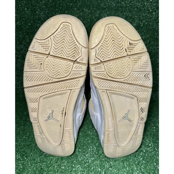 Nike Jordan‎ 4 Retro Pure Money Men’s Size 9.5 308497-100 Vintage White Sneakers - Picture 10 of 10